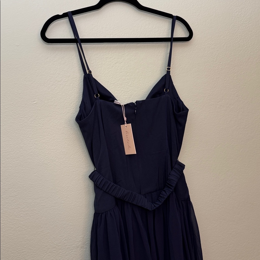 Anthropologie size 12 Hutch Ruby Sleeveless Bustier Belted Drop-Waist Maxi Dress - Picture 8 of 9